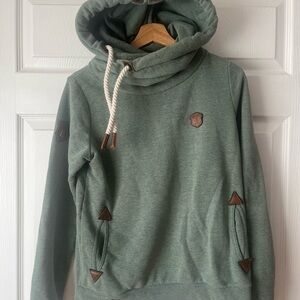 Naketano Boutique Sage Green Cowl Neck Hoodie